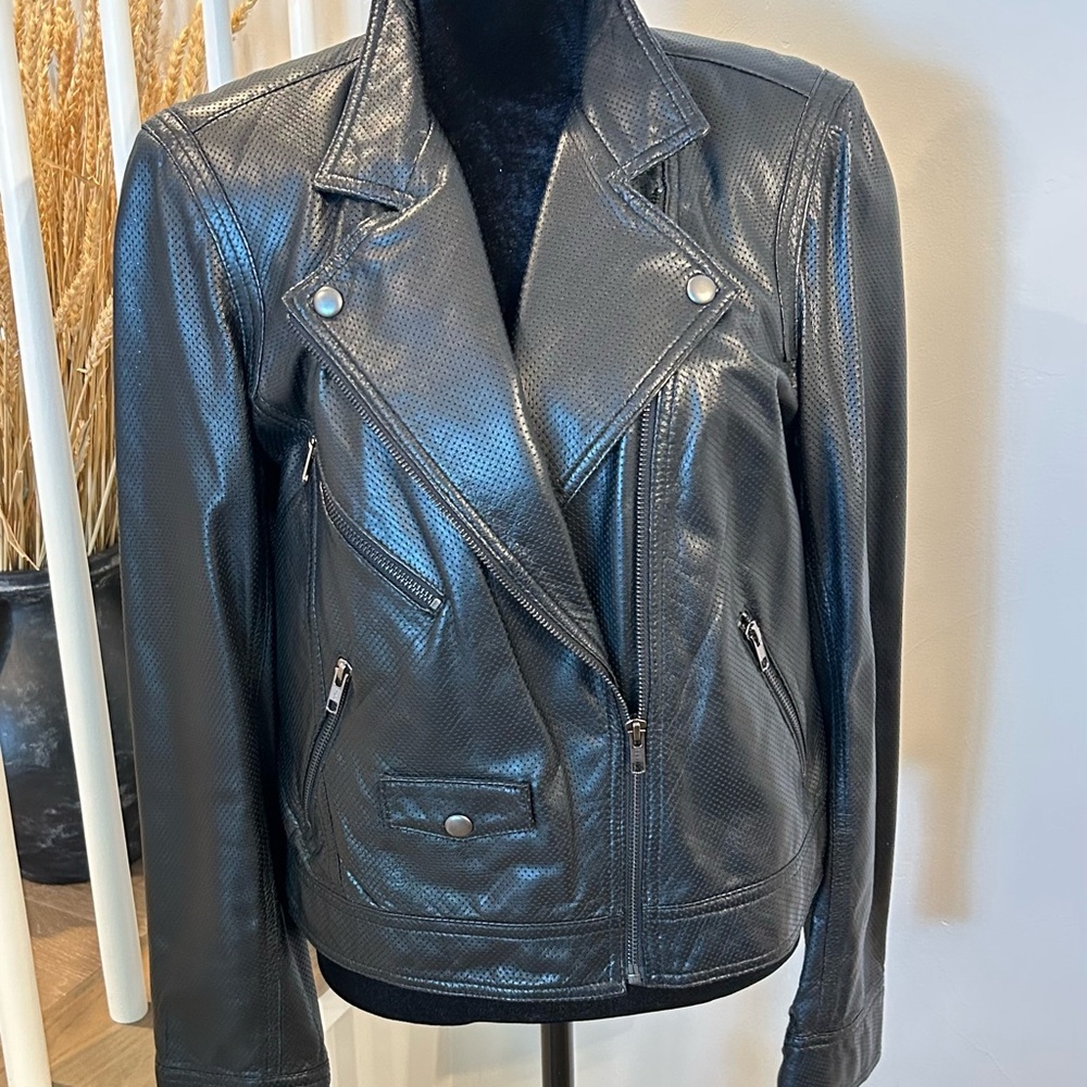 Truth and Pride Textured Black Leather Jacket